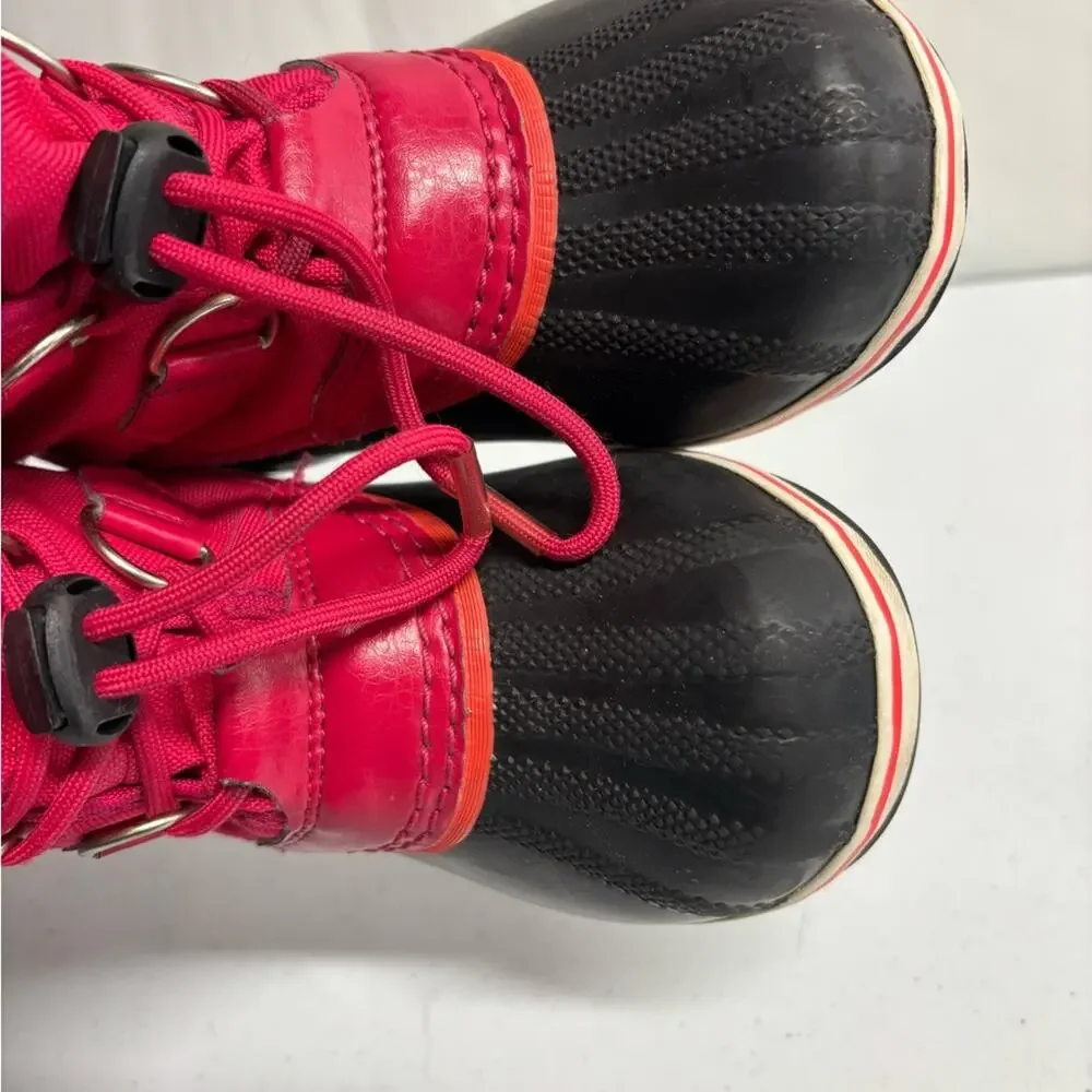 Sorel Kids' Yoot Pac Nylon Waterproof Pink Boots Child Size 12